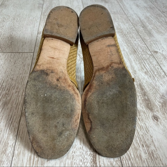 STUART WEITZMAN 7 woven straw leather loafers - Picture 4 of 4